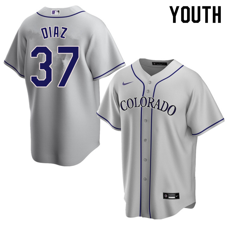Nike Youth #37 Jairo Diaz Colorado Rockies Baseball Jerseys Sale-Gray